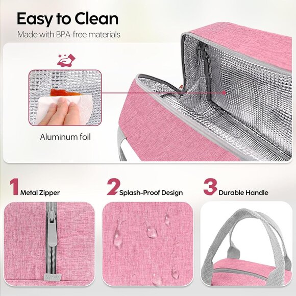 Lunch Bag Lunch Box for Women & Men, Large Capacity Insulated Lunch Bag for Adul - Picture 4 of 7